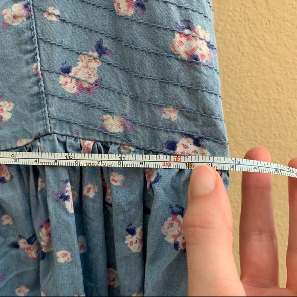 Denim Floral Bodice Dress - Picture 5 of 5